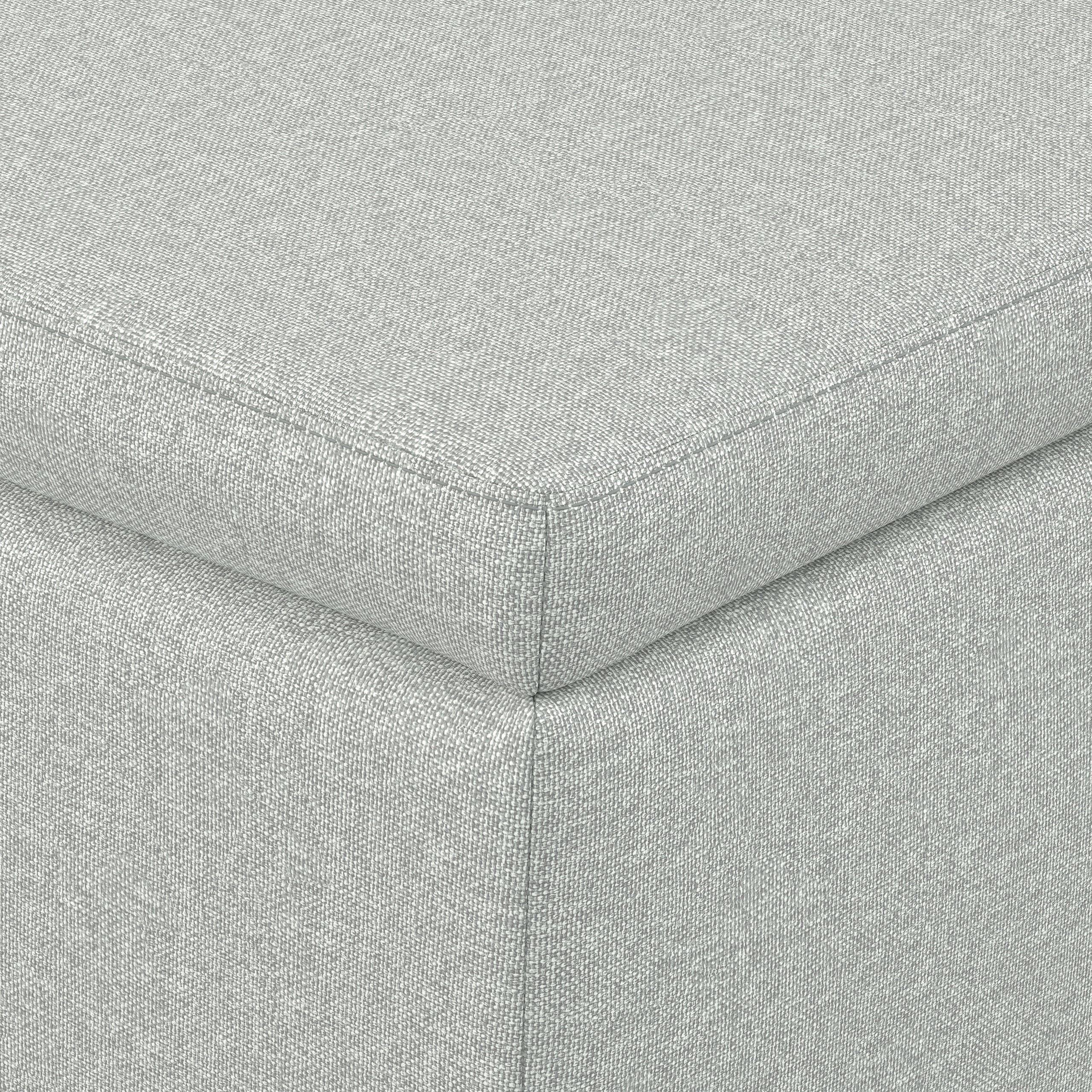 Light Stone Grey Linen Style Fabric | Avalon Storage Ottoman in Linen