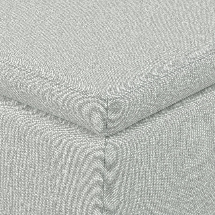 Light Stone Grey Linen Style Fabric | Avalon Storage Ottoman in Linen