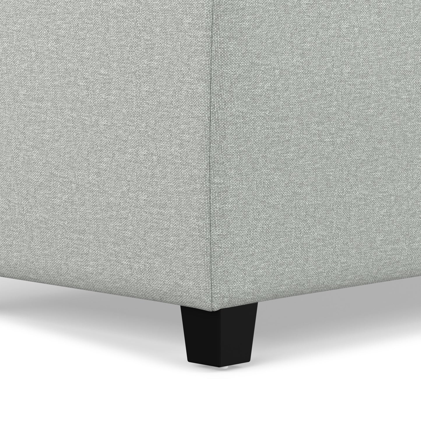Light Stone Grey Linen Style Fabric | Avalon Storage Ottoman in Linen