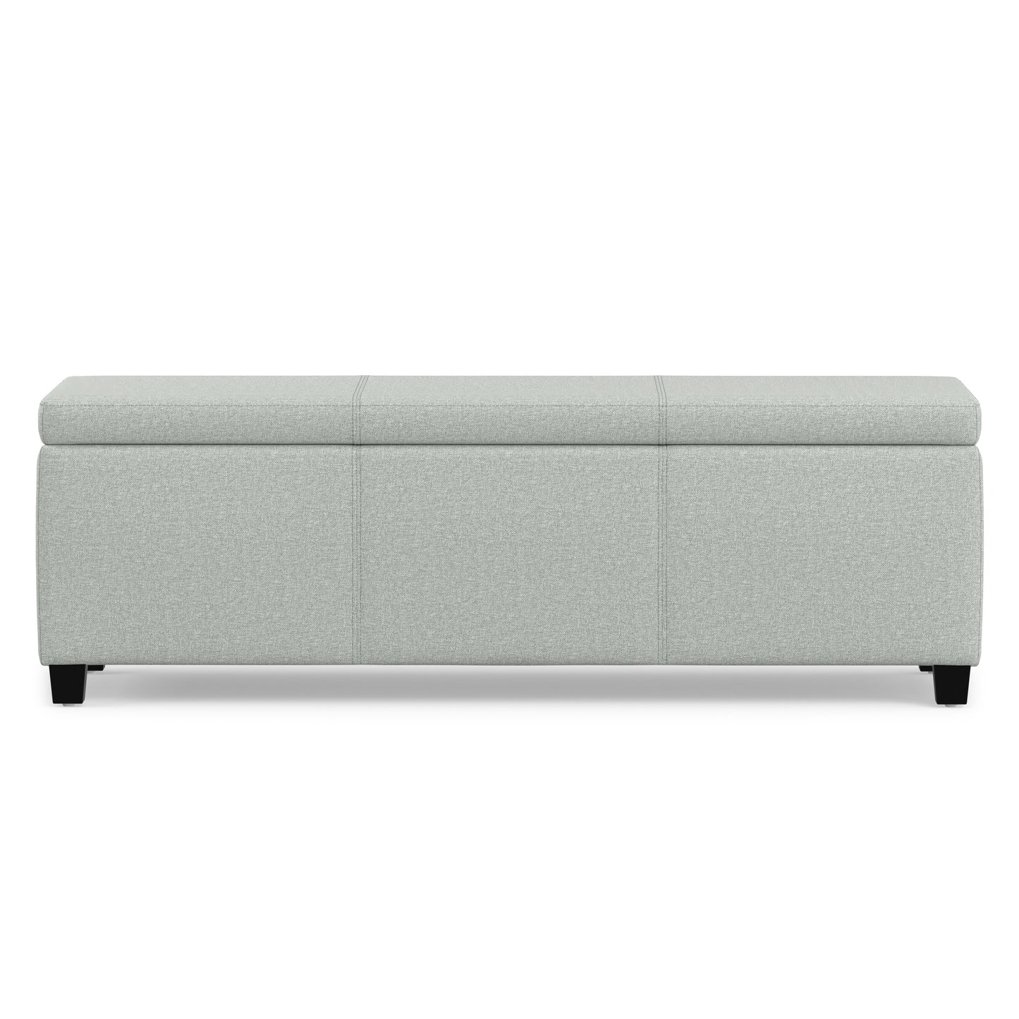 Light Stone Grey Linen Style Fabric | Avalon Storage Ottoman in Linen