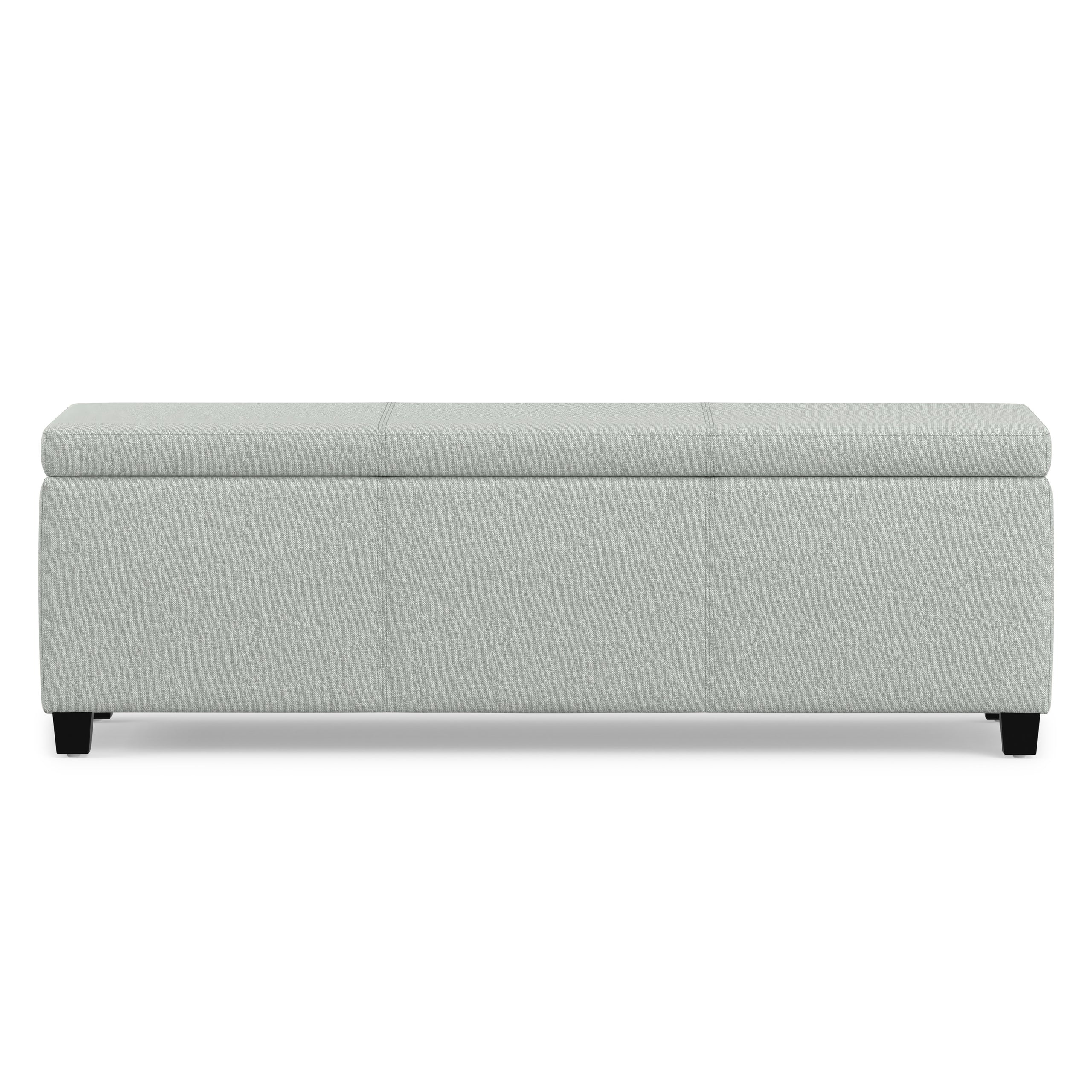Light Stone Grey Linen Style Fabric | Avalon Storage Ottoman in Linen