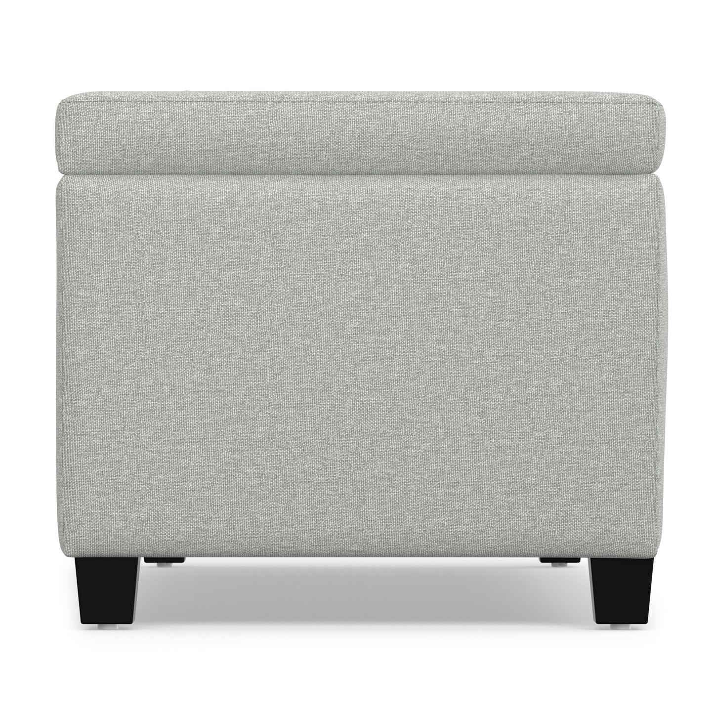 Light Stone Grey Linen Style Fabric | Avalon Storage Ottoman in Linen
