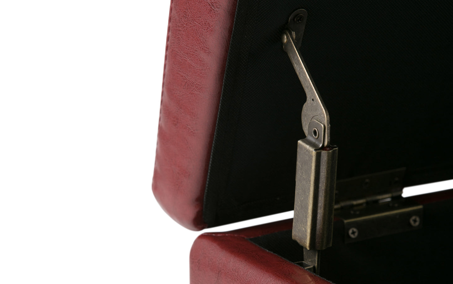 Red Vegan Leather | Avalon Storage Ottoman in Vegan Leather