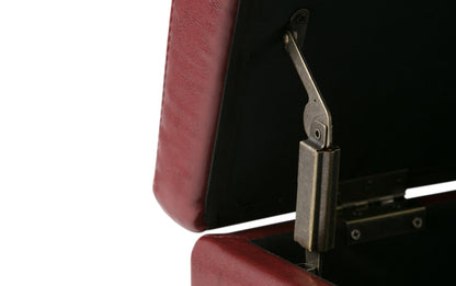 Red Vegan Leather | Avalon Storage Ottoman in Vegan Leather