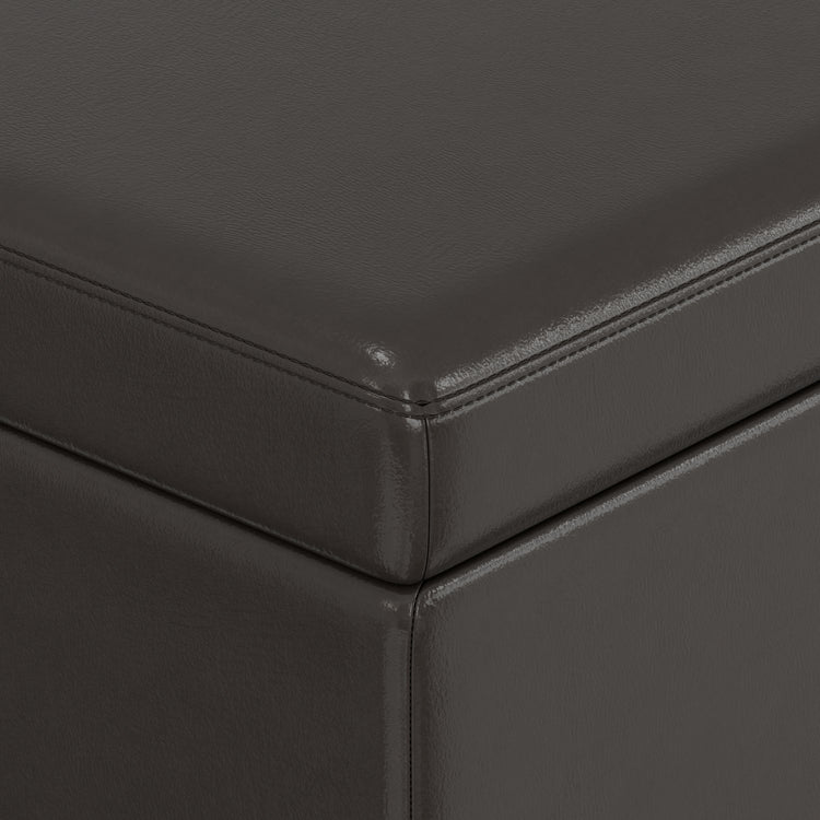 Tanners Brown | Avalon 60 inch Storage Ottoman Bench