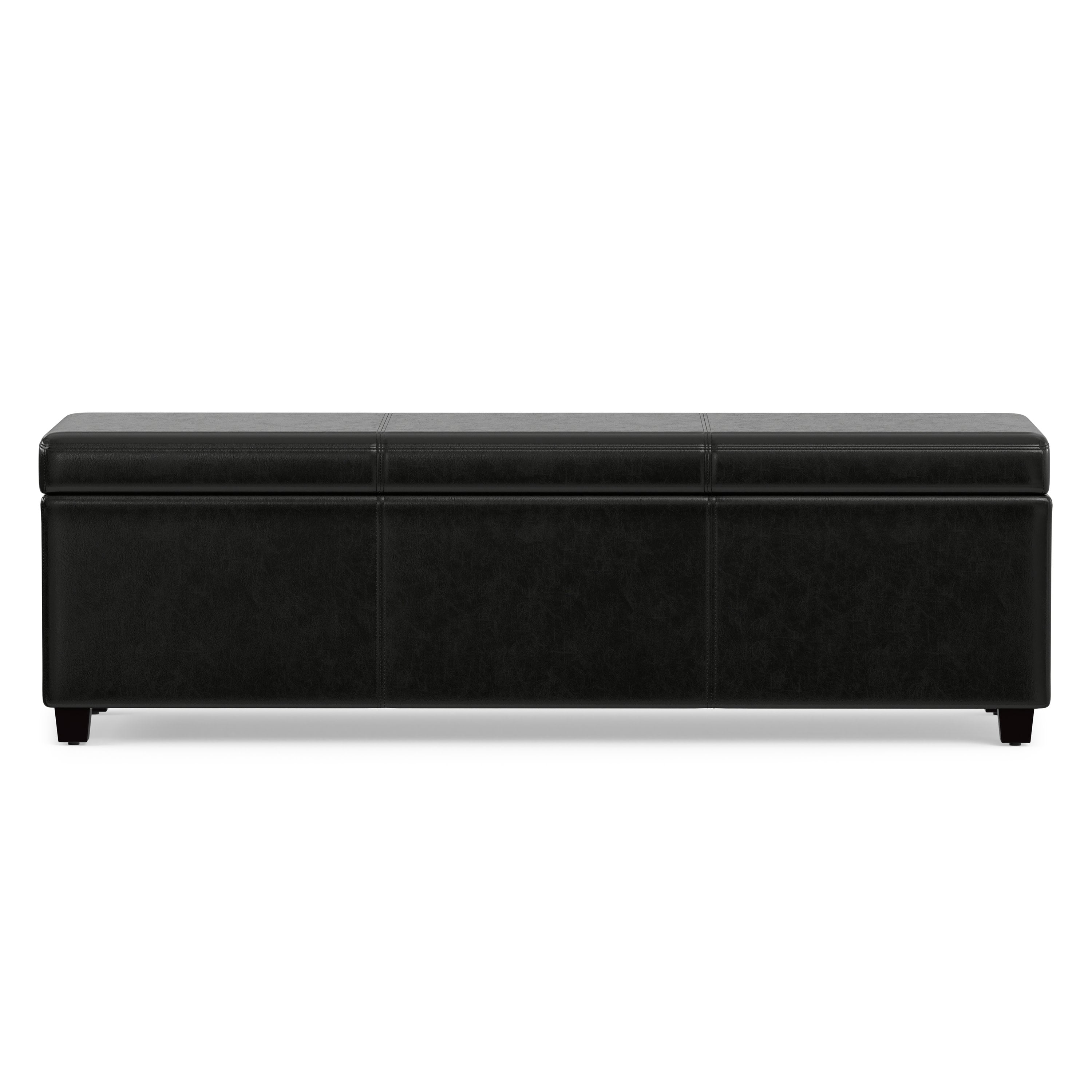 Large Storage Ottoman | Avalon Extra Large Ottoman Bench – Simpli Home