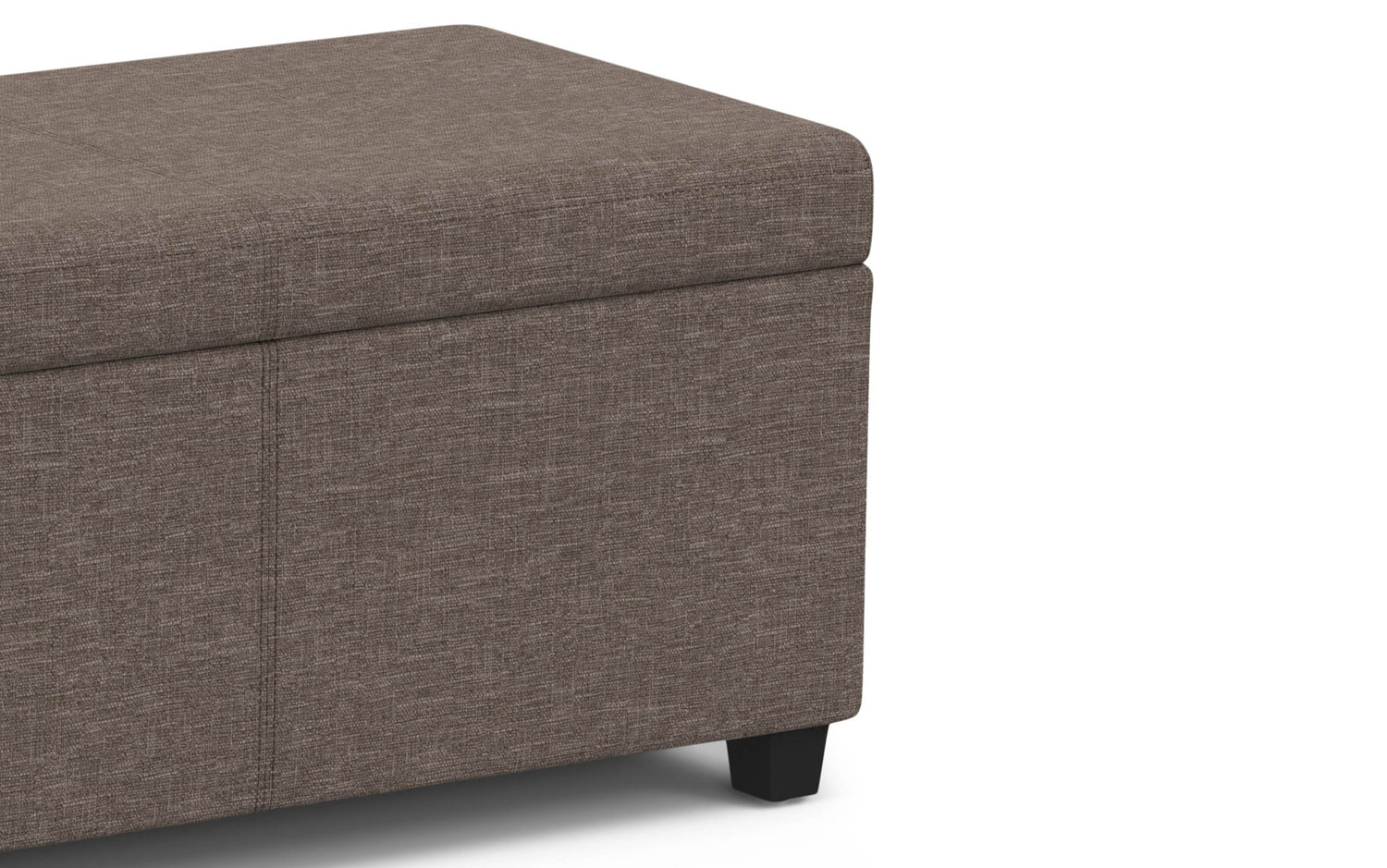 Fawn Brown Linen Style Fabric | Avalon Extra Large Storage Ottoman Bench
