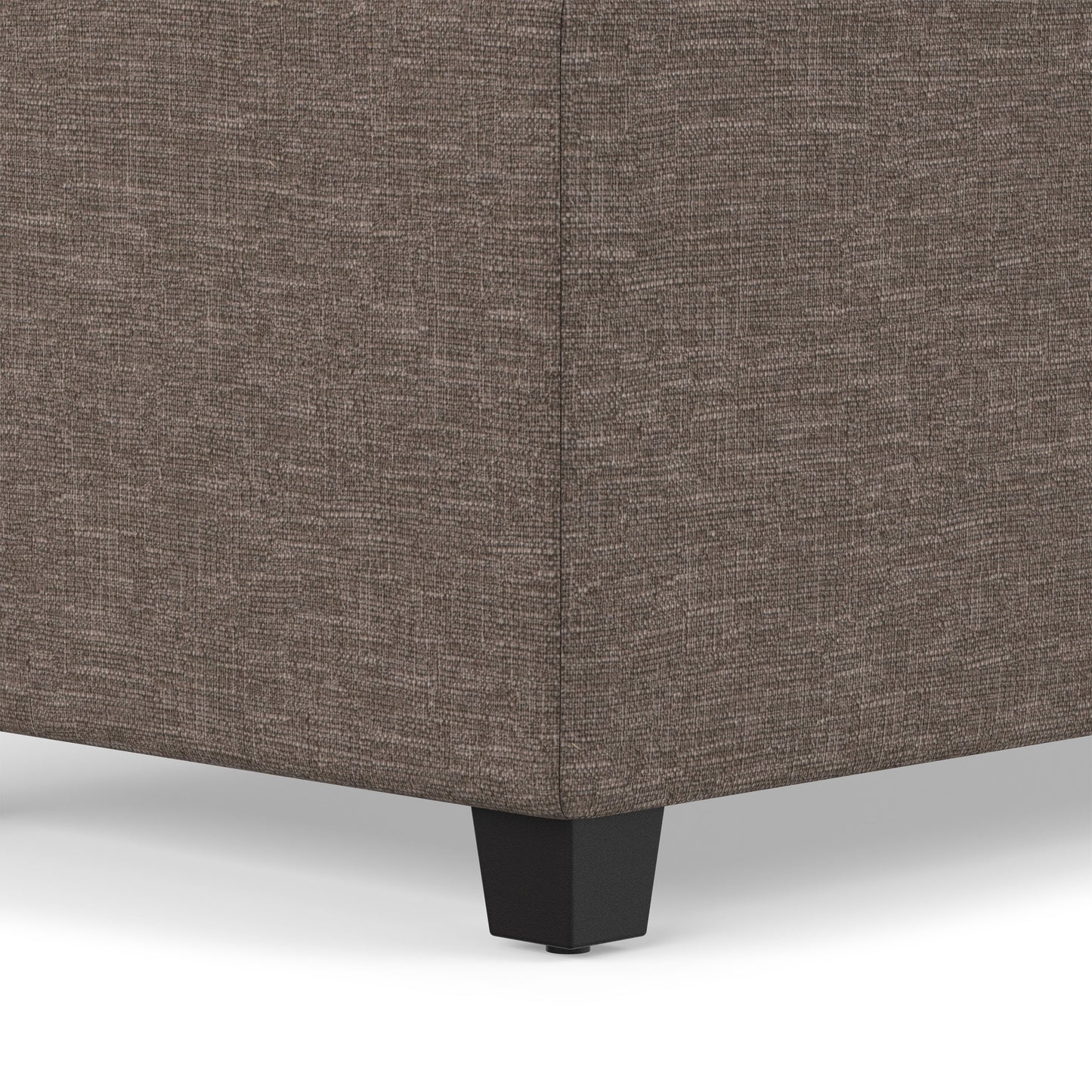 Fawn Brown Linen Style Fabric | Avalon Extra Large Storage Ottoman in Linen