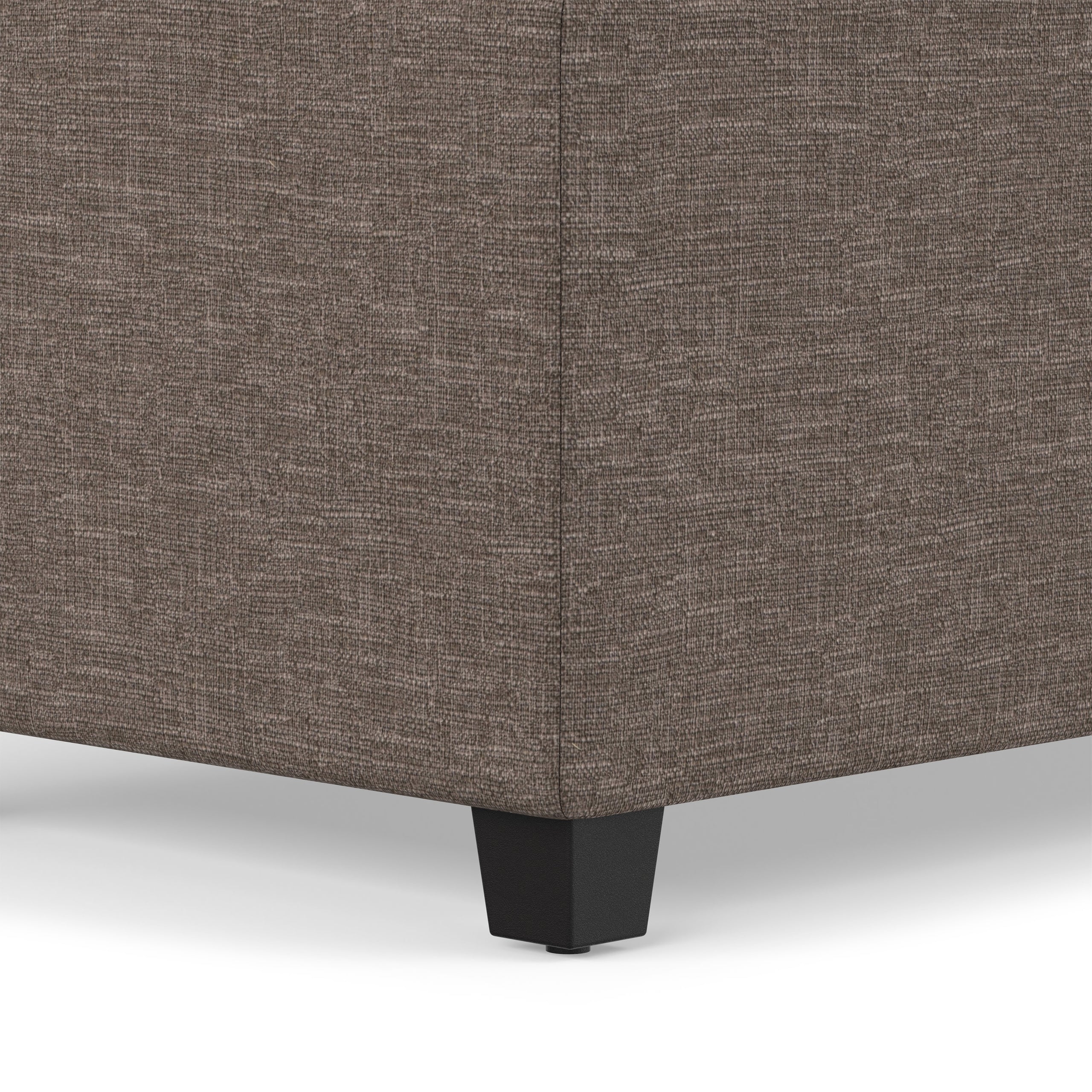 Fawn Brown Linen Style Fabric | Avalon Extra Large Storage Ottoman in Linen