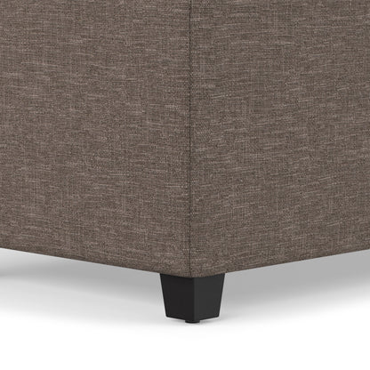 Fawn Brown Linen Style Fabric | Avalon Extra Large Storage Ottoman in Linen