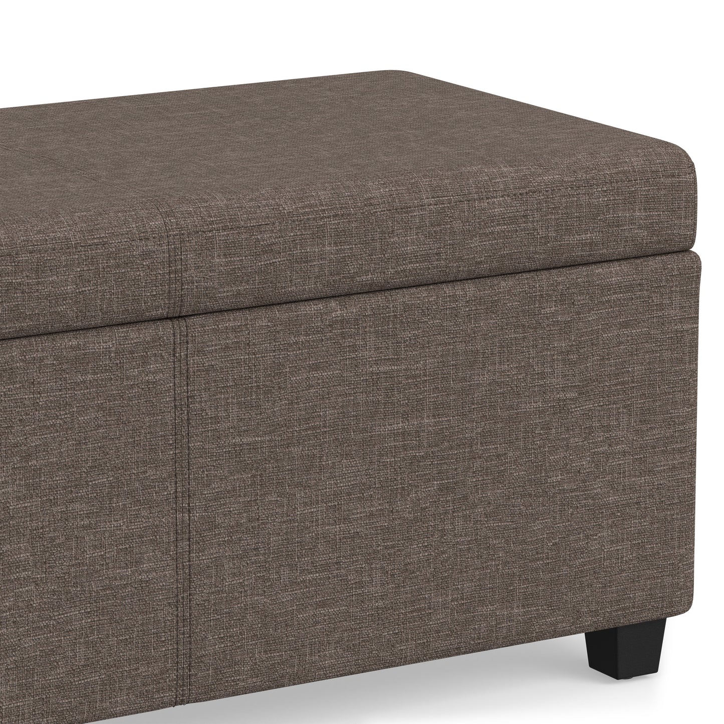 Fawn Brown Linen Style Fabric | Avalon Extra Large Storage Ottoman in Linen