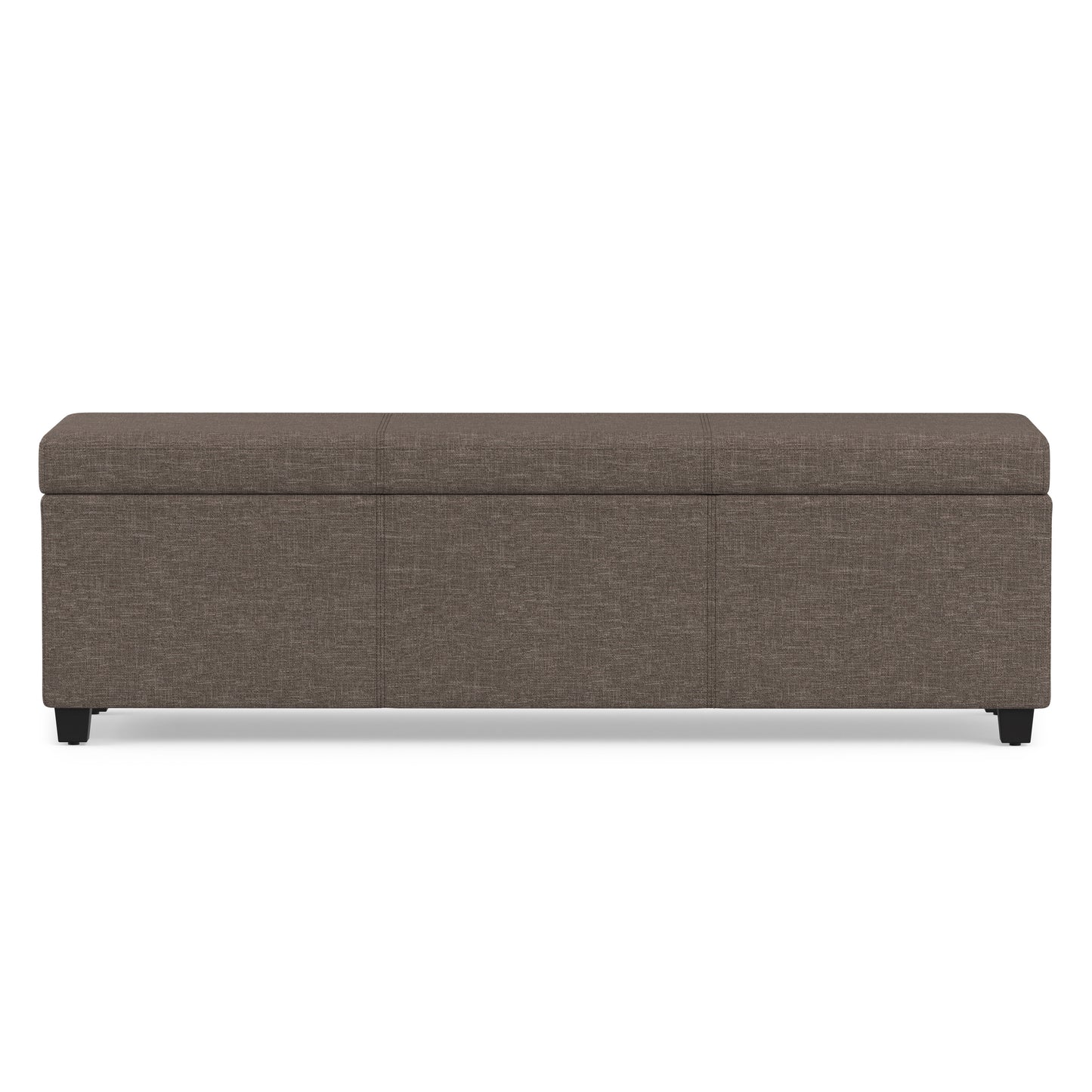 Fawn Brown Linen Style Fabric | Avalon Extra Large Storage Ottoman in Linen