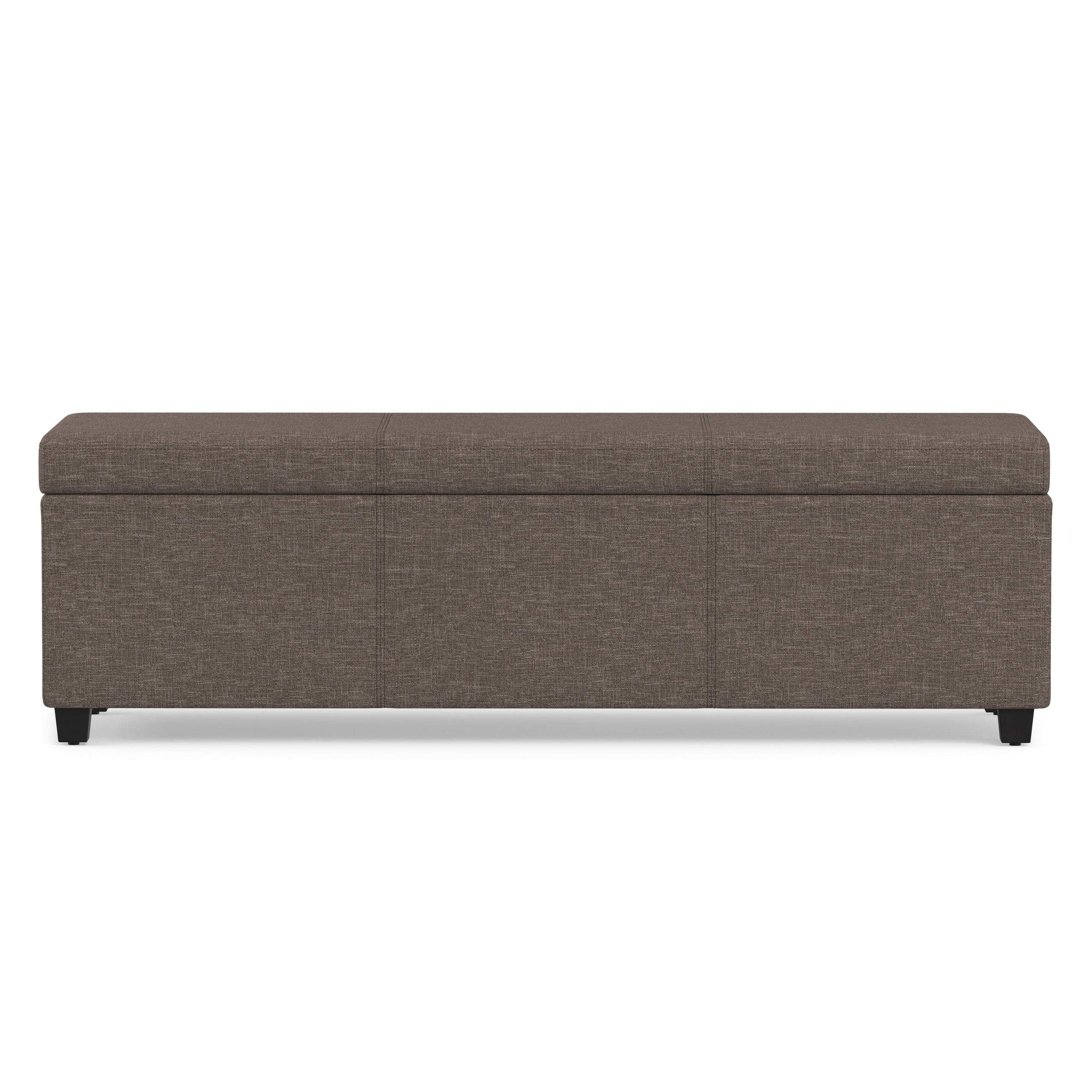 Fawn Brown Linen Style Fabric | Avalon Extra Large Storage Ottoman in Linen