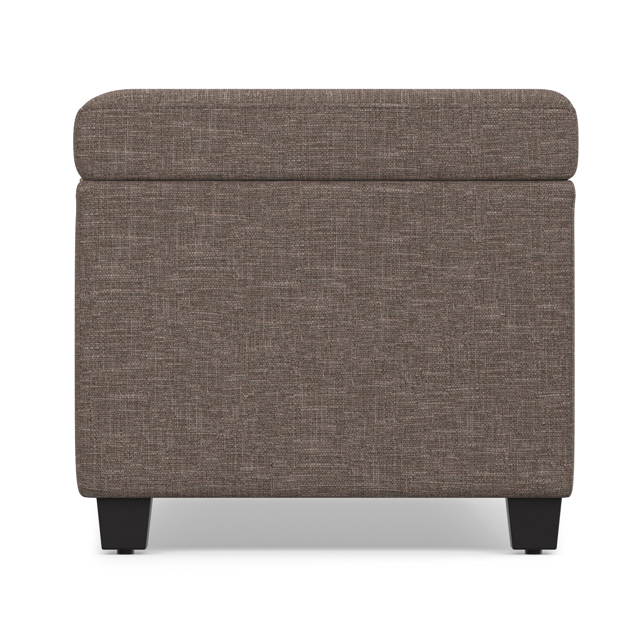 Fawn Brown Linen Style Fabric | Avalon Extra Large Storage Ottoman in Linen