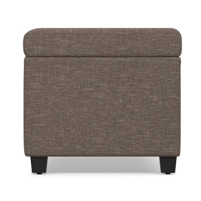 Fawn Brown Linen Style Fabric | Avalon Extra Large Storage Ottoman in Linen