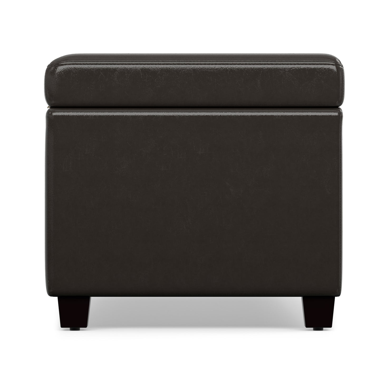 Tanners Brown Vegan Leather | Avalon Extra Large Storage Ottoman in Vegan Leather