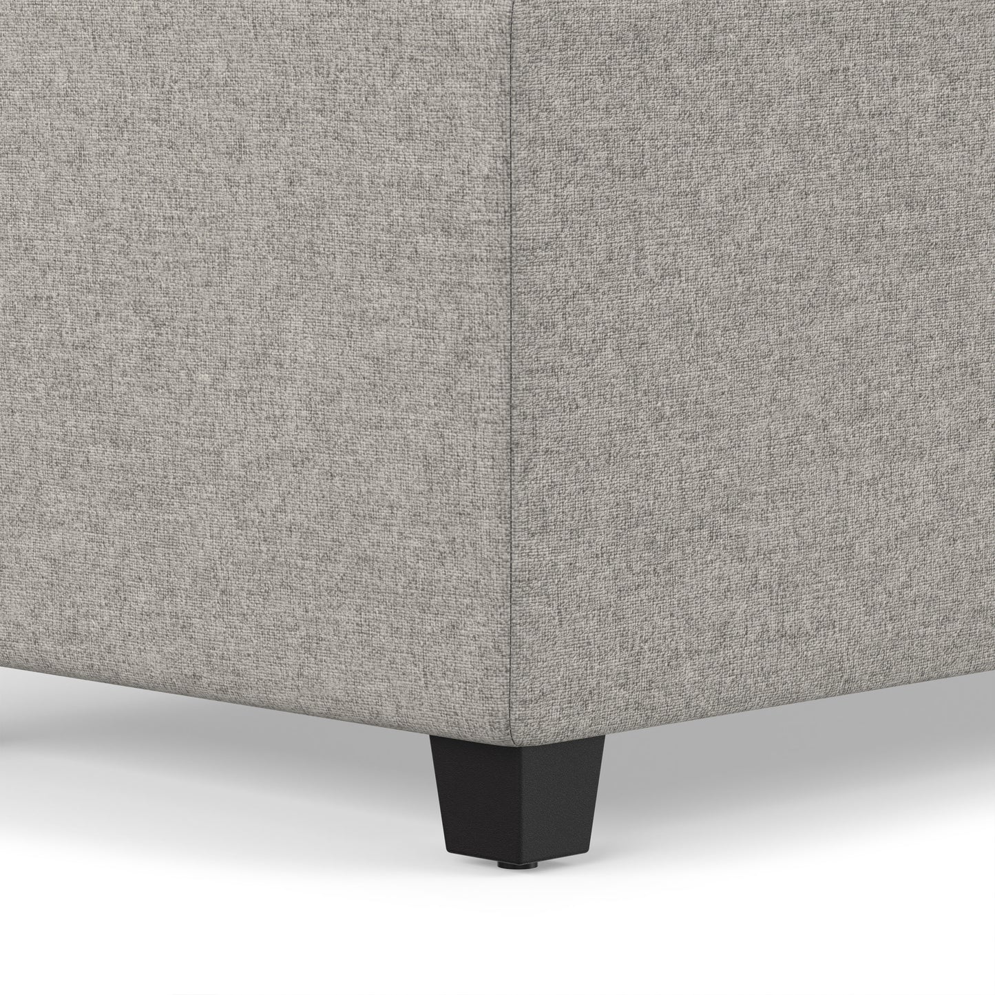 Cloud Grey Linen Style Fabric | Avalon Extra Large Storage Ottoman in Linen