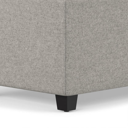 Cloud Grey Linen Style Fabric | Avalon Extra Large Storage Ottoman in Linen