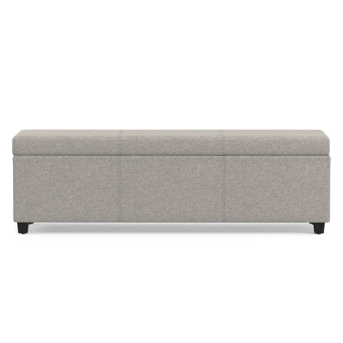 Cloud Grey Linen Style Fabric | Avalon Extra Large Storage Ottoman in Linen