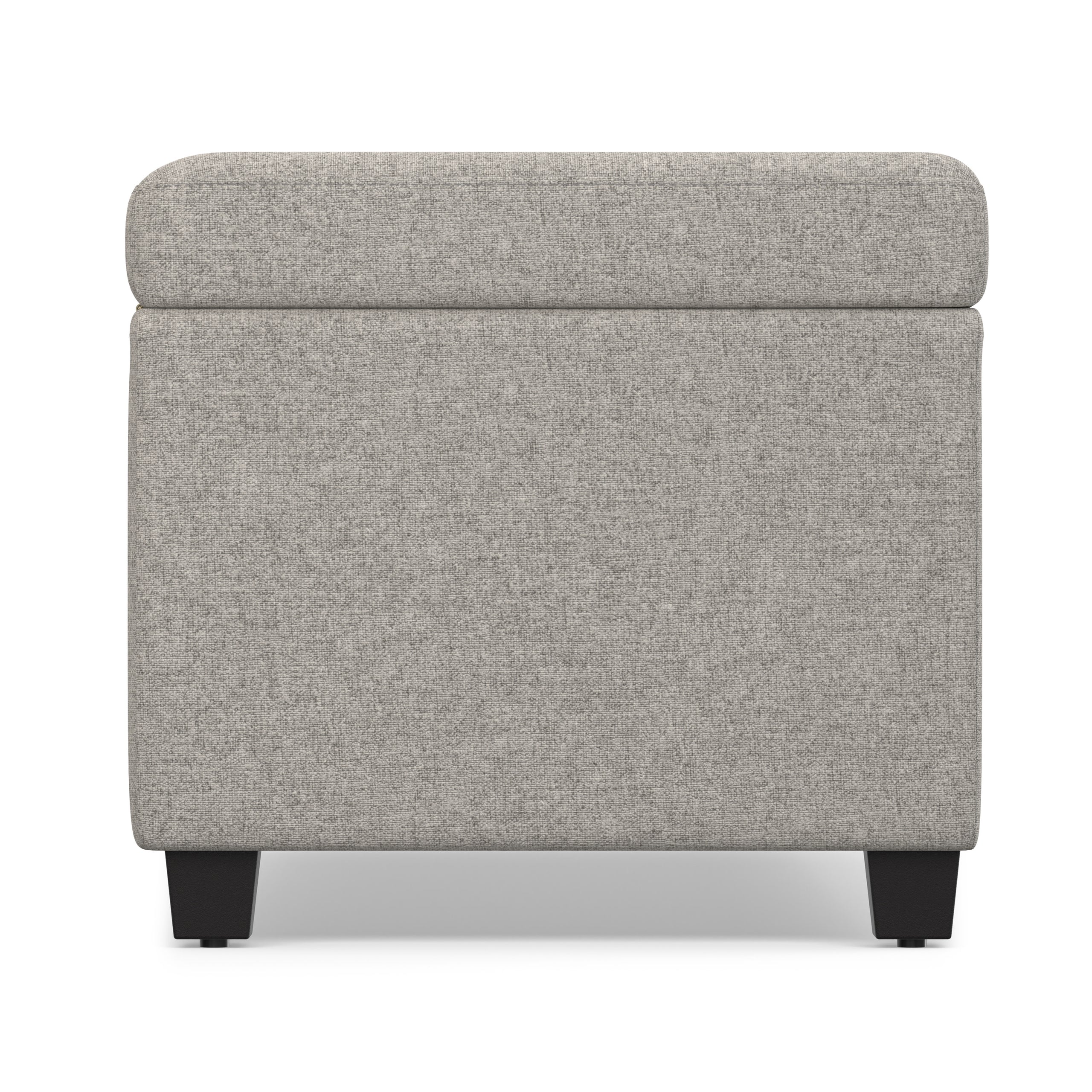 Cloud Grey Linen Style Fabric | Avalon Extra Large Storage Ottoman in Linen