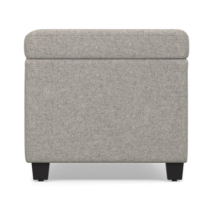 Cloud Grey Linen Style Fabric | Avalon Extra Large Storage Ottoman in Linen