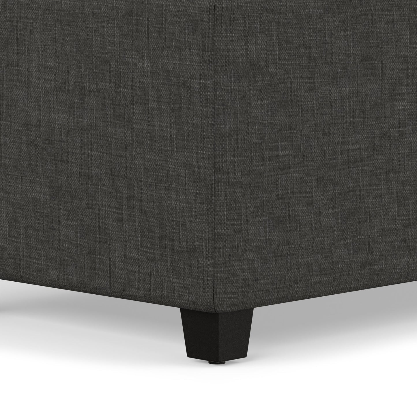 Slate Grey Linen Style Fabric | Avalon Extra Large Storage Ottoman in Linen