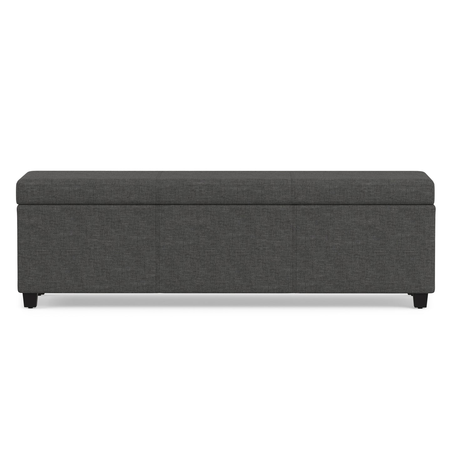 Slate Grey Linen Style Fabric | Avalon Extra Large Storage Ottoman in Linen