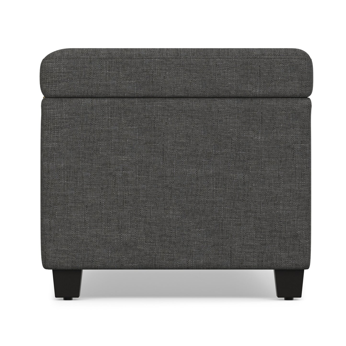 Slate Grey Linen Style Fabric | Avalon Extra Large Storage Ottoman in Linen
