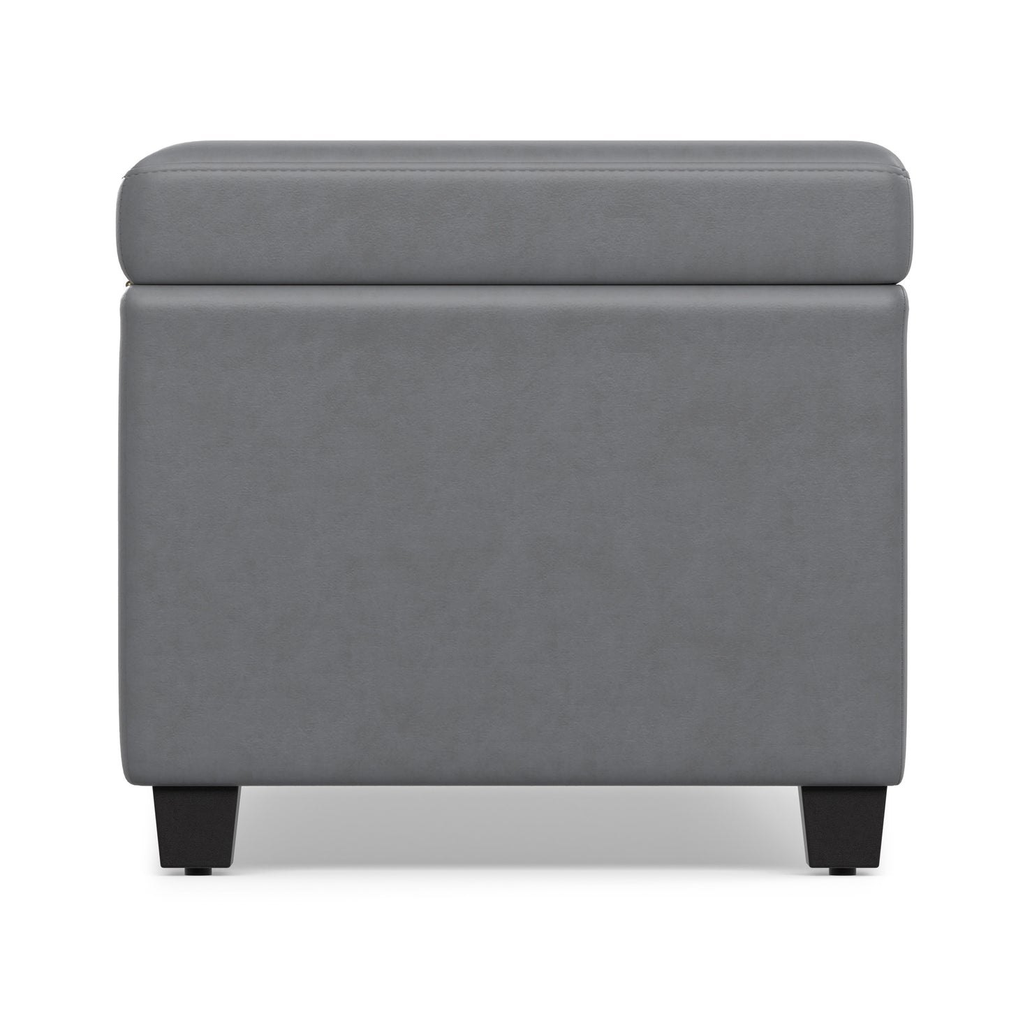 Stone Grey Vegan Leather | Avalon Extra Large Storage Ottoman in Vegan Leather