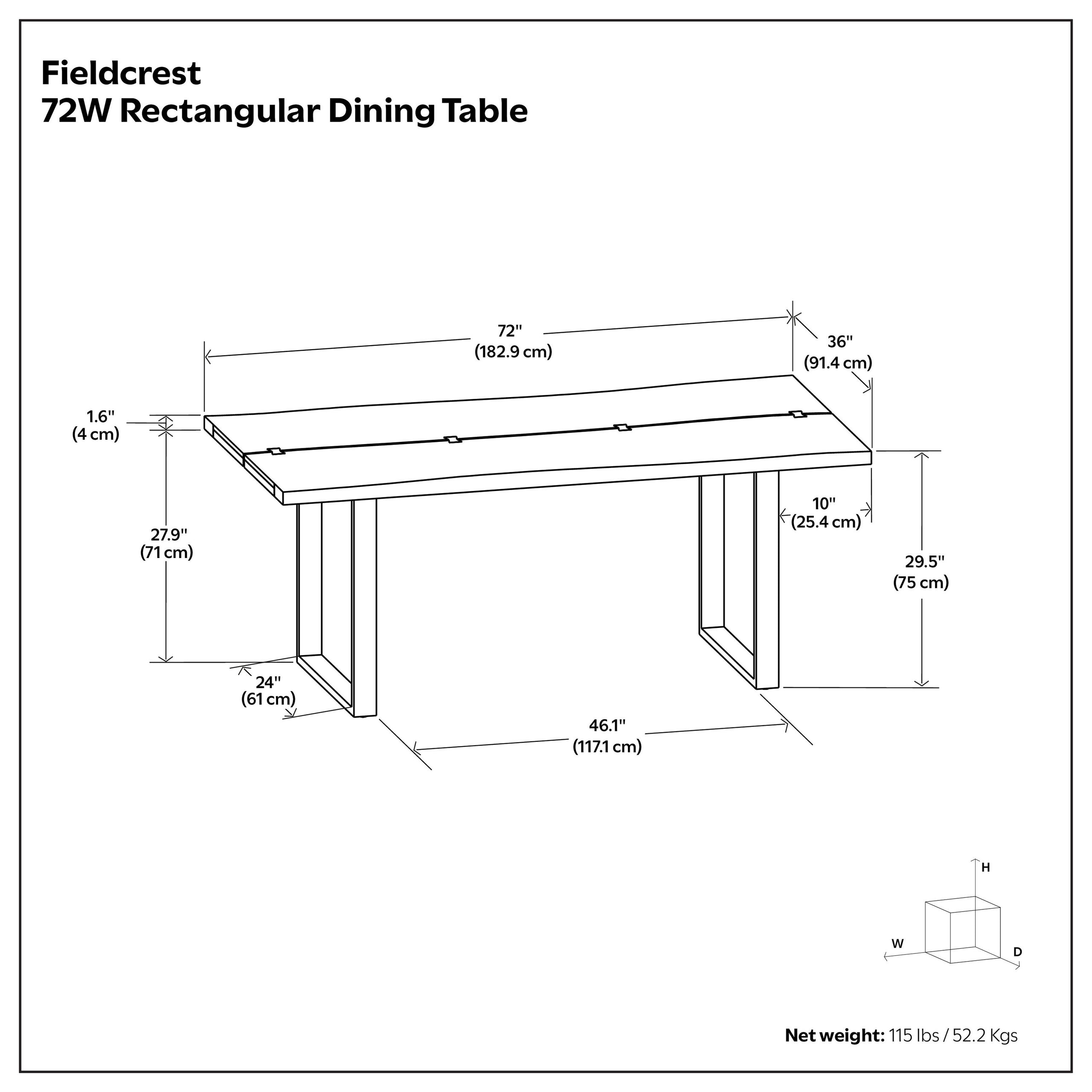 Natural | Fieldcrest Dining Table
