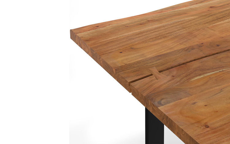 Distressed Tan Distressed Vegan Leather | Melody / Fieldcrest 7 Pc Dining Set