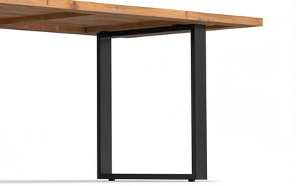 Distressed Tan Distressed Vegan Leather | Melody / Fieldcrest 7 Pc Dining Set
