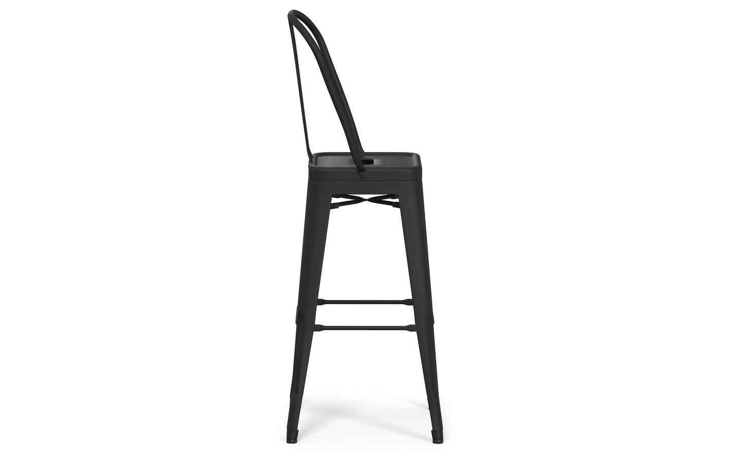 Black 24 inch | Fletcher 24 inch Metal Counter Height Stool (Set of 2)