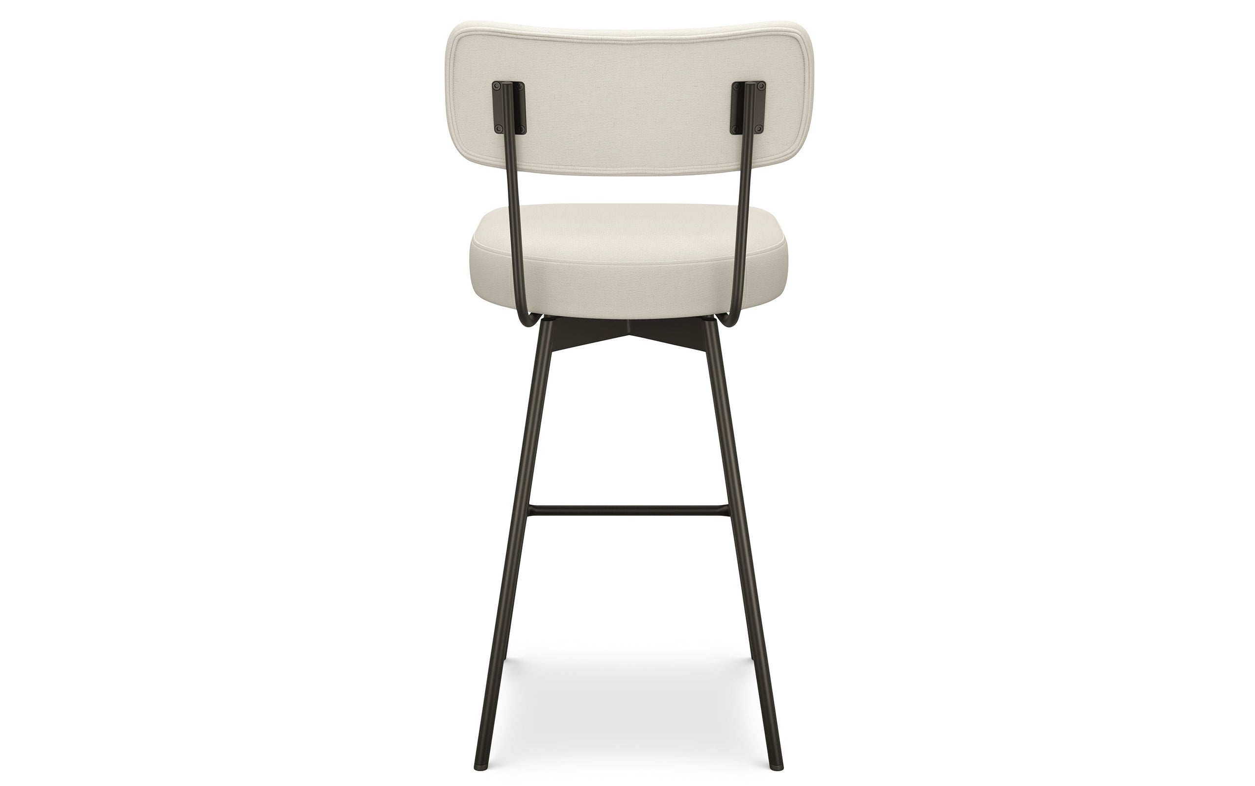Natural Linen Style Fabric | Giselle Swivel Bar Stool (Set of 2)