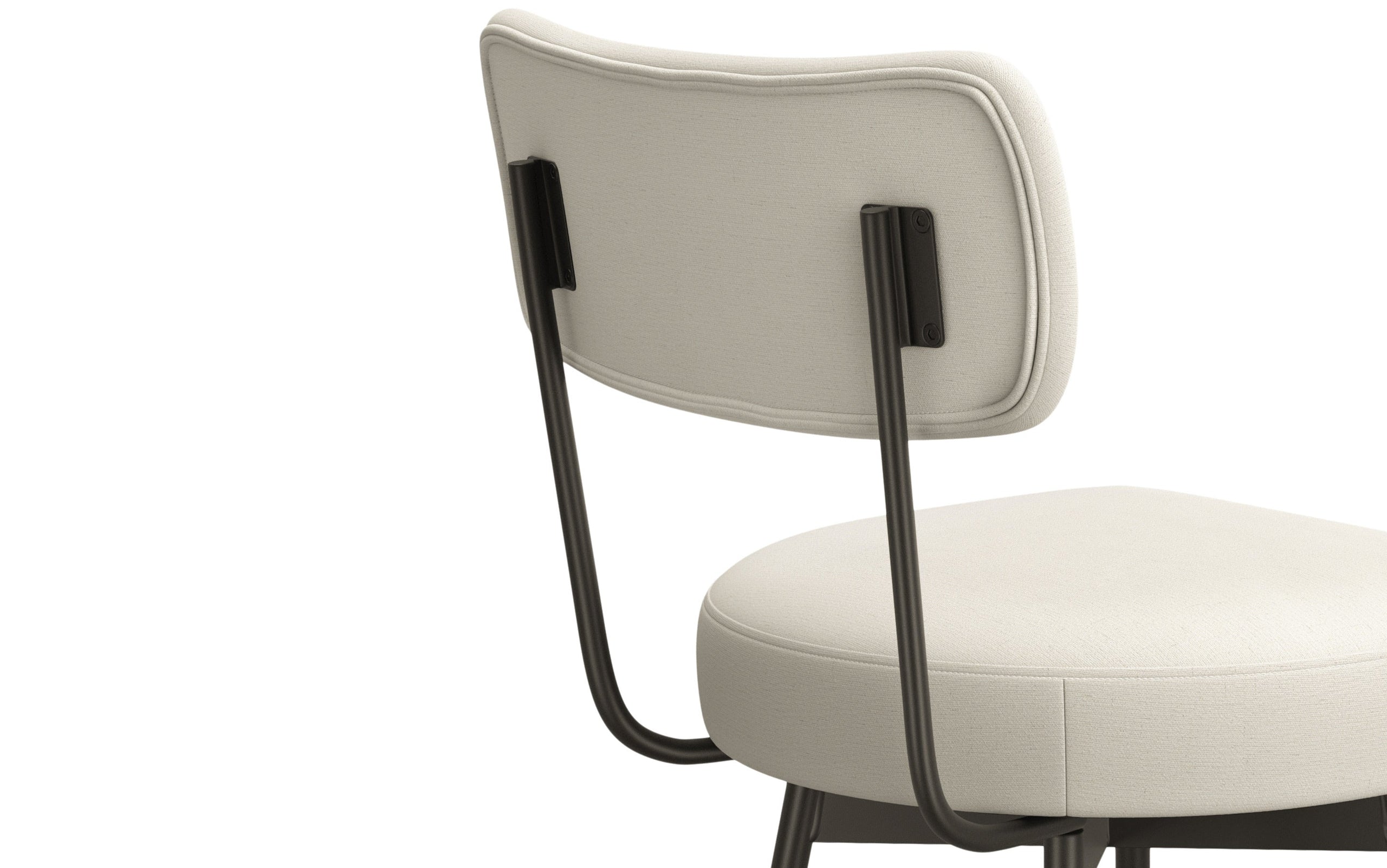 Natural Linen Style Fabric | Giselle Swivel Bar Stool (Set of 2)