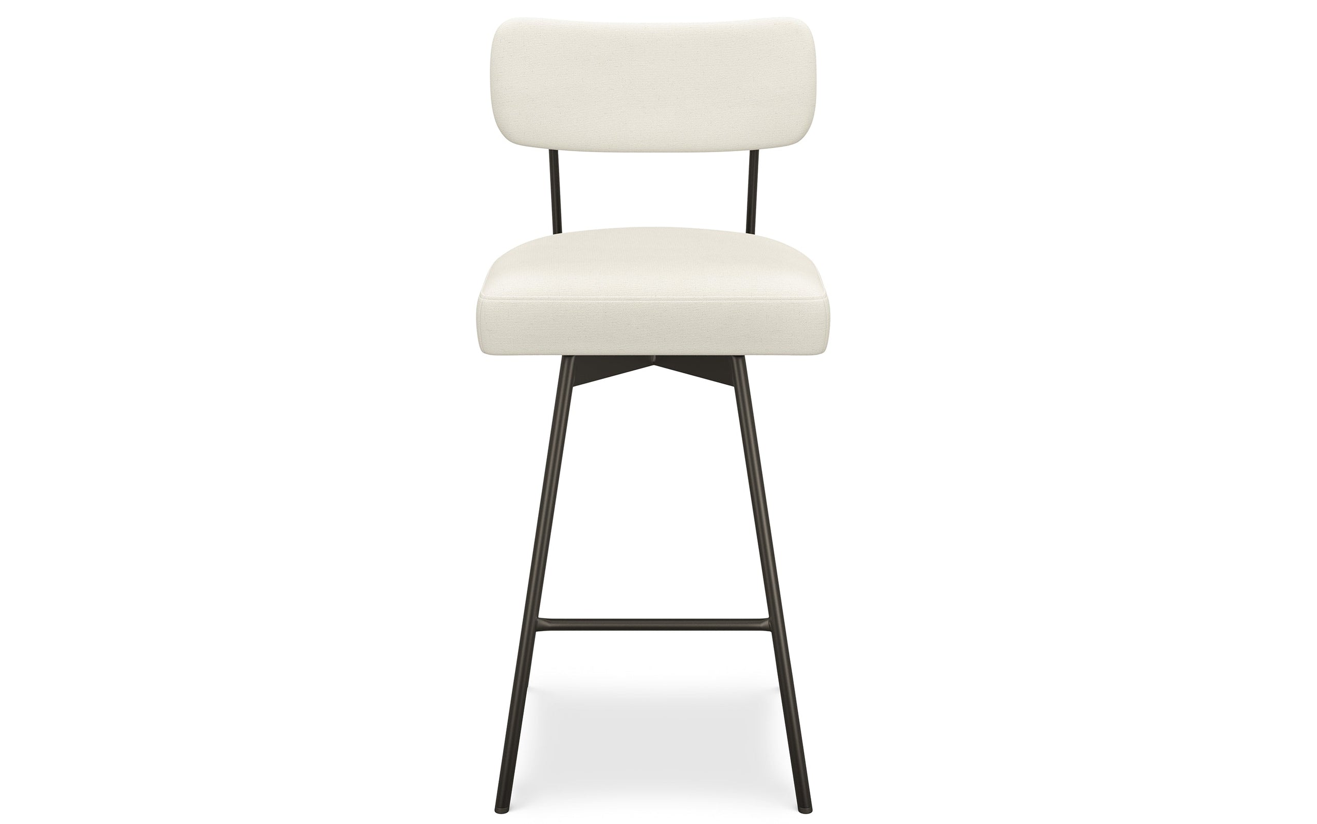 Natural Linen Style Fabric | Giselle Swivel Bar Stool (Set of 2)