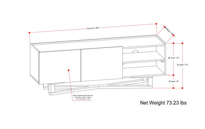 Harrow TV Media Stand in Mango Wood