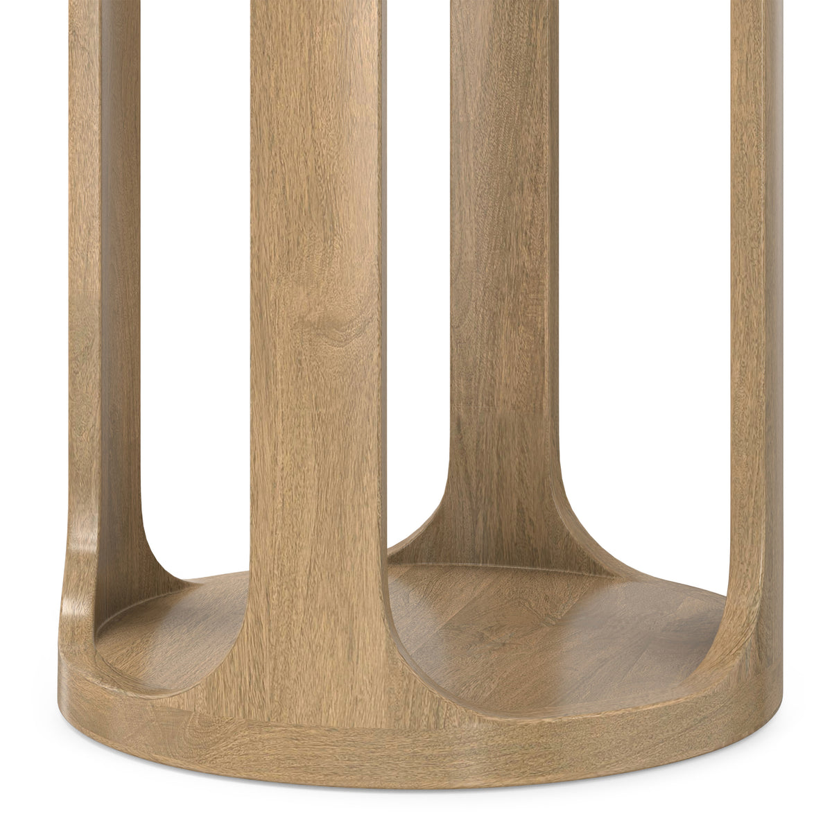 Grey Wash | Heather 12 inch Round Accent Table with Open Frame