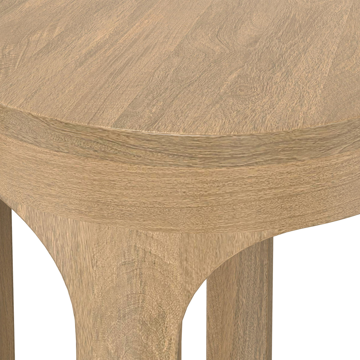 Grey Wash | Heather 12 inch Round Accent Table with Open Frame