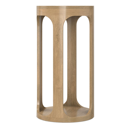 Grey Wash | Heather 12 inch Round Accent Table with Open Frame
