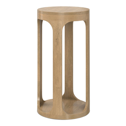 Grey Wash | Heather 12 inch Round Accent Table with Open Frame