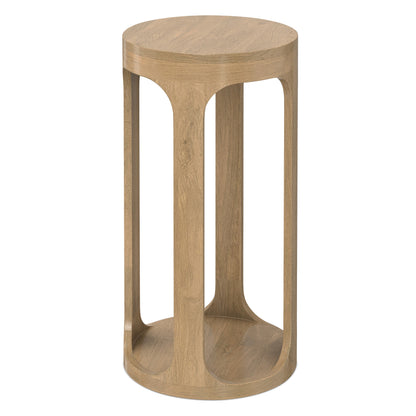 Grey Wash | Heather 12 inch Round Accent Table with Open Frame