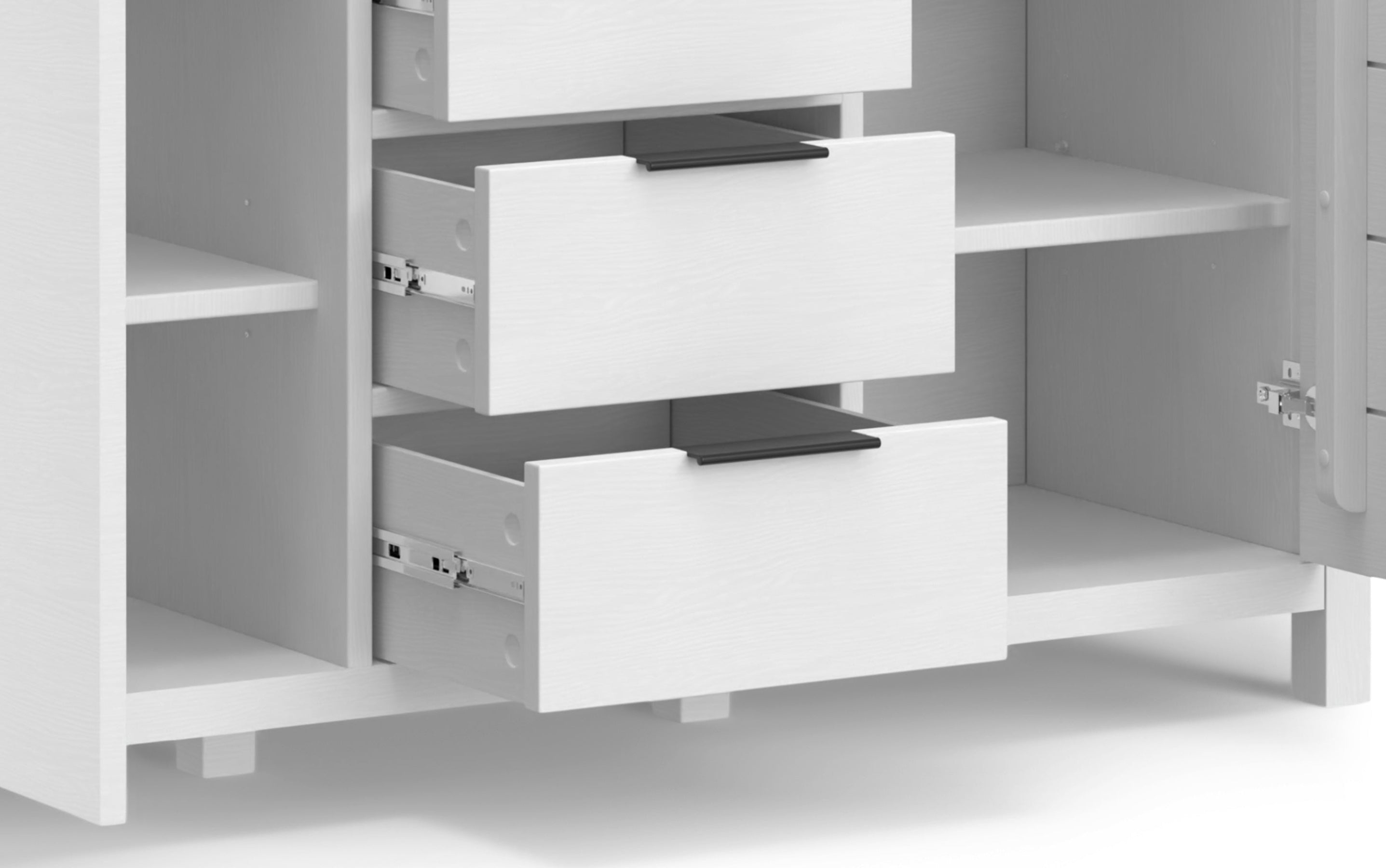 White | Hollander Solid Wood Sideboard Buffet
