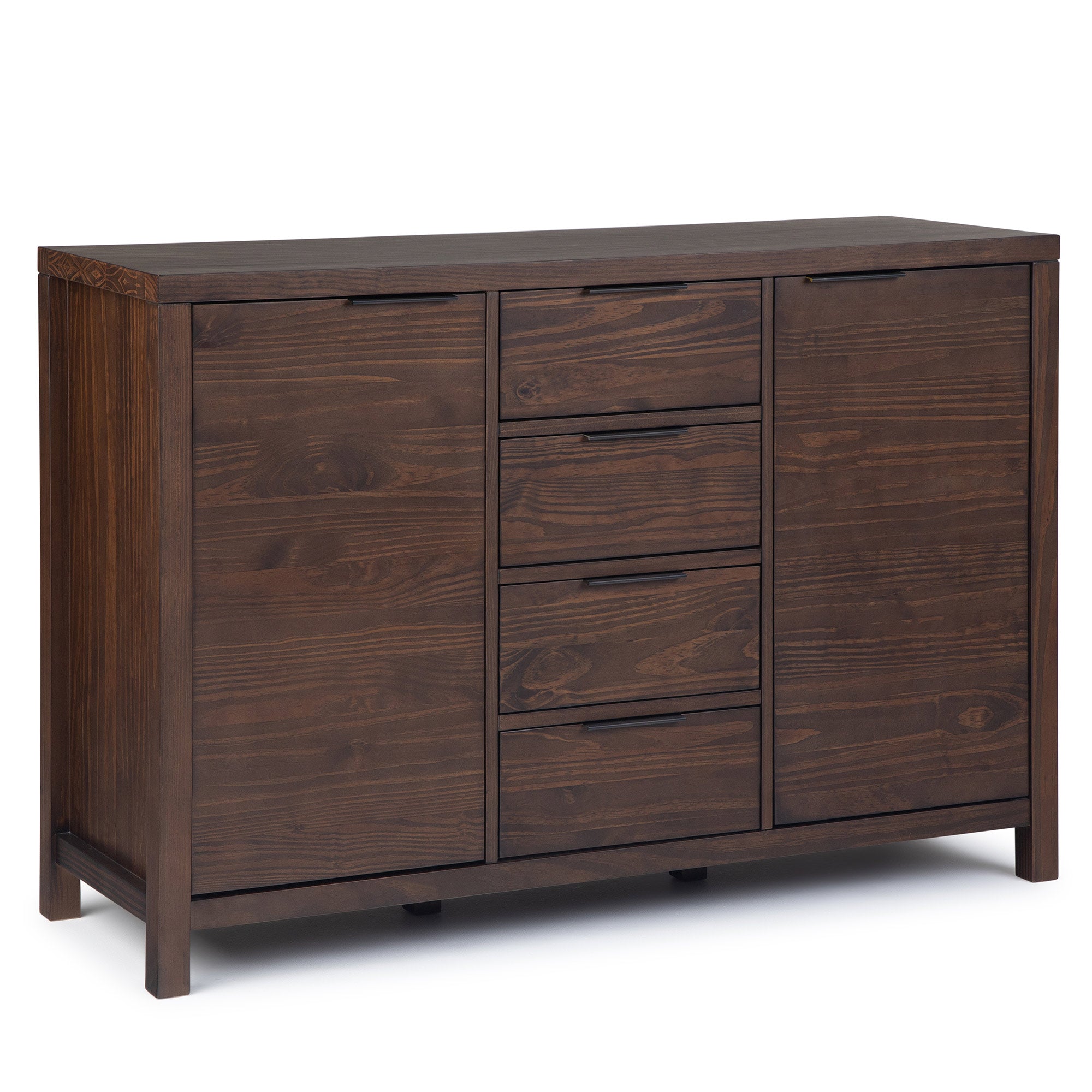 Warm Walnut Brown | Hollander Solid Wood Sideboard Buffet