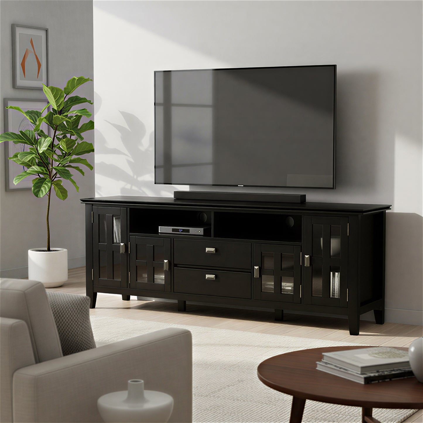 Black | Artisan 72 inch TV Media Stand