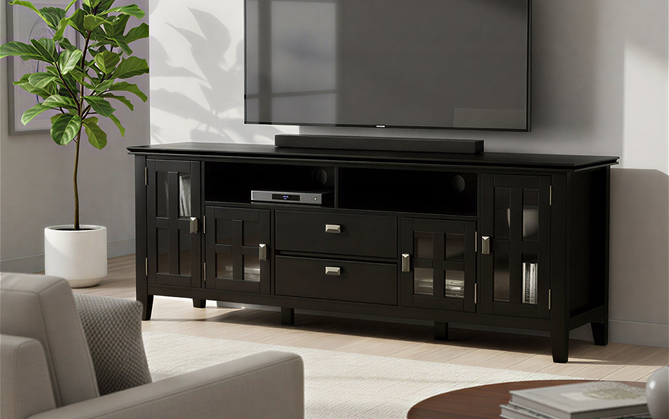 Black | Artisan 72 inch TV Media Stand
