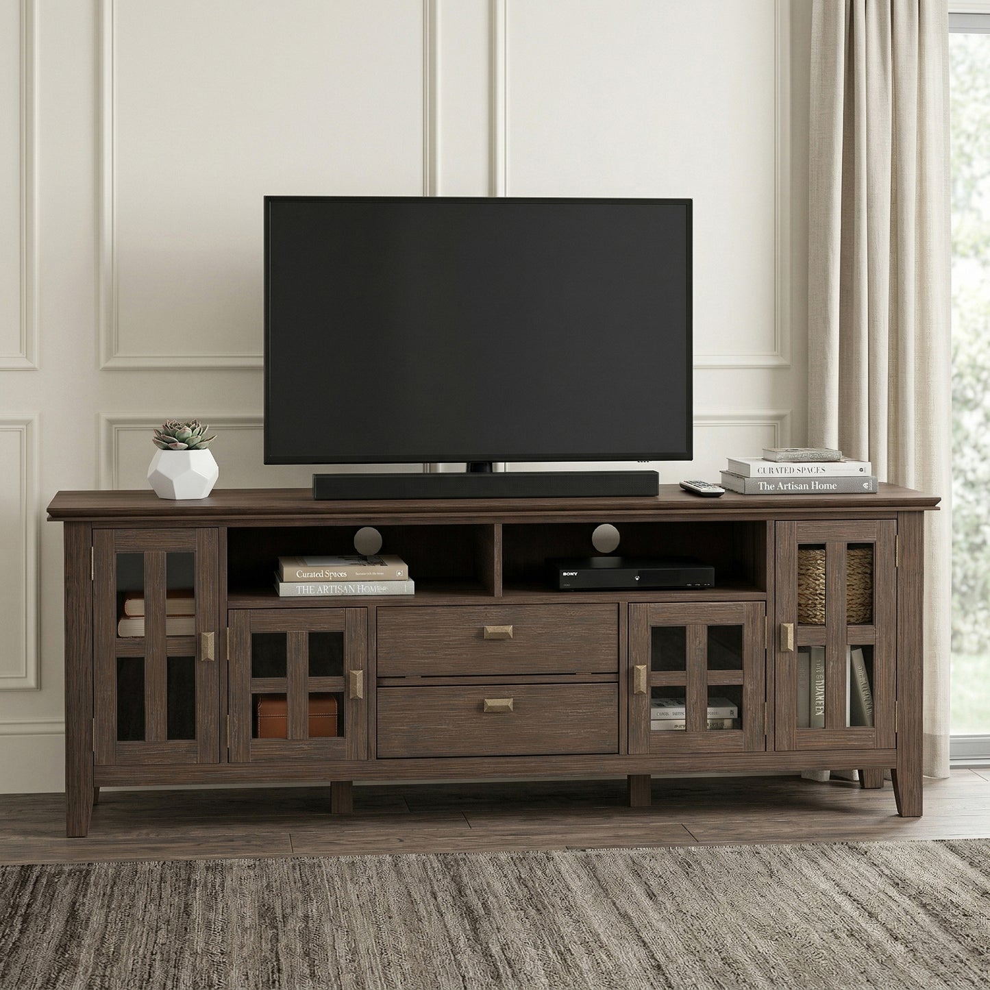 Farmhouse Brown | Artisan 72 inch TV Media Stand