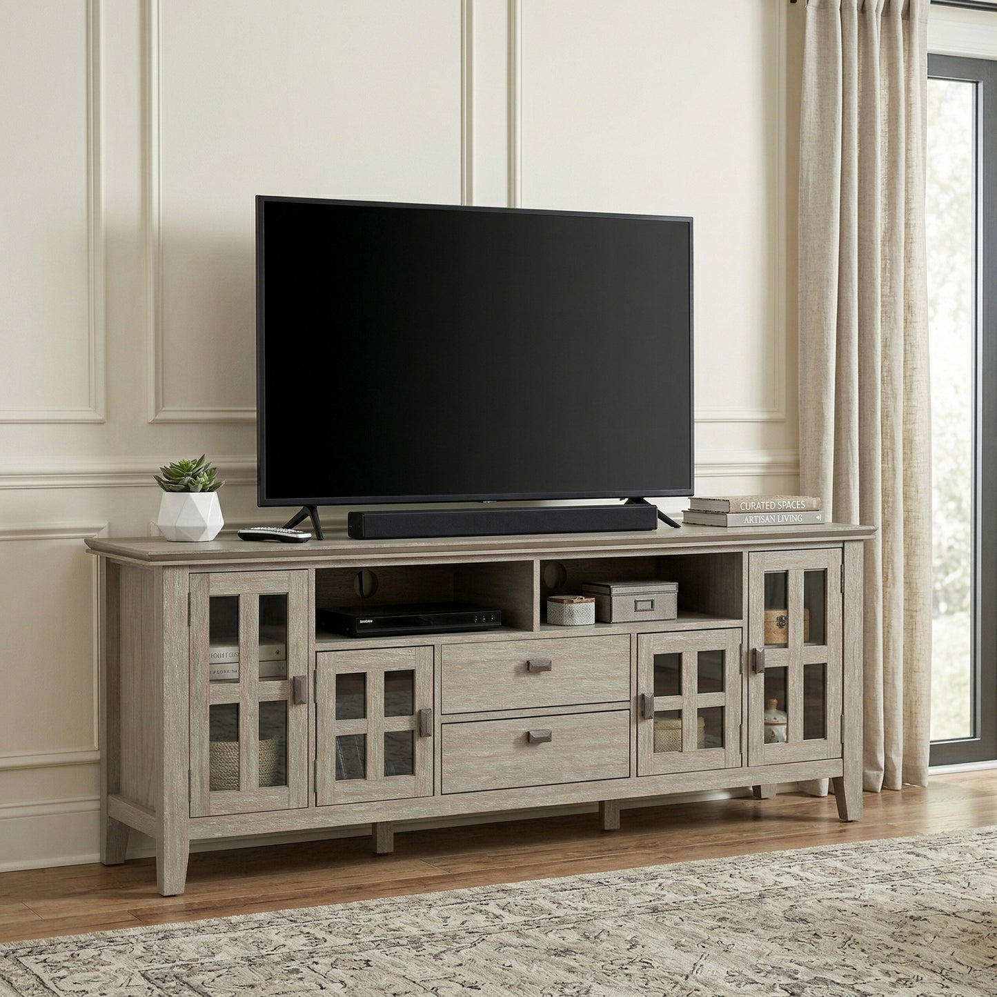 Distressed Grey | Artisan 72 inch TV Media Stand