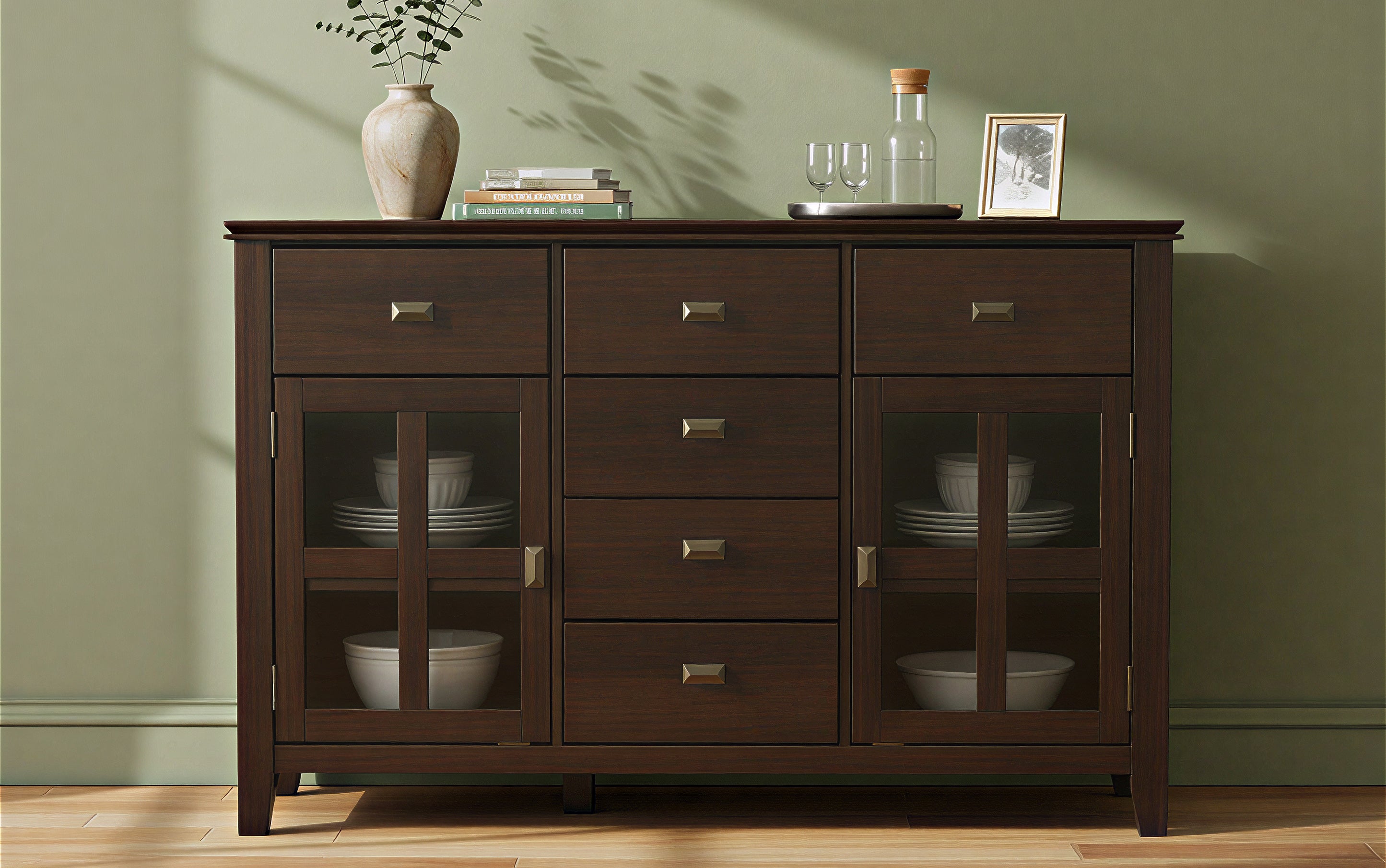 Solid Wood Sideboard | Artisan Sideboard Buffet – Simpli Home