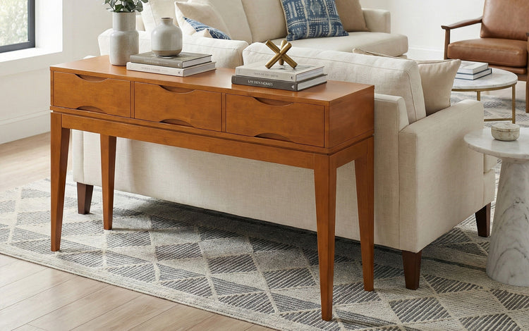 Teak Brown | Harper Console Sofa Table